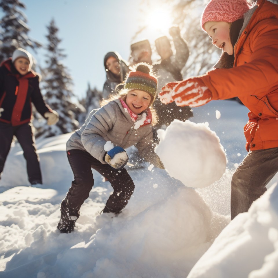 Familienspaß Schnee